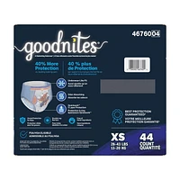 Sous-vêtements de nuit Goodnites pour garçons, Giga Pack, Taille TP - TG | 44-28 Sous-Vêtements Taille TP - TG | 44-28 Sous-Vêtements