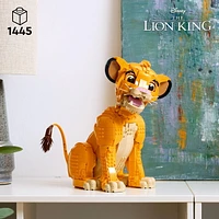 LEGO Disney Young Simba the Lion King Fan, Disney Collection, Creative Animal Figure Building Set, Relaxing Activity, Disney Gift for Adults, Nostalgic Gift Idea for Movie Fans, 43247