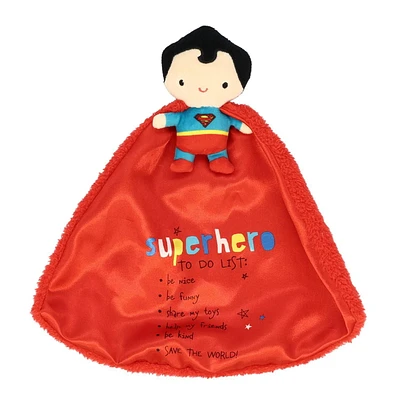 Kids Preferred DC Heroes Superman Lovey Security Blanket, 11 x 11 inches