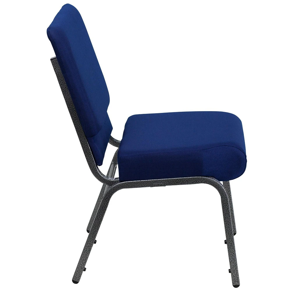 Flash Furniture Hercules Series Navy Blue Fabric Stacking Church Chair