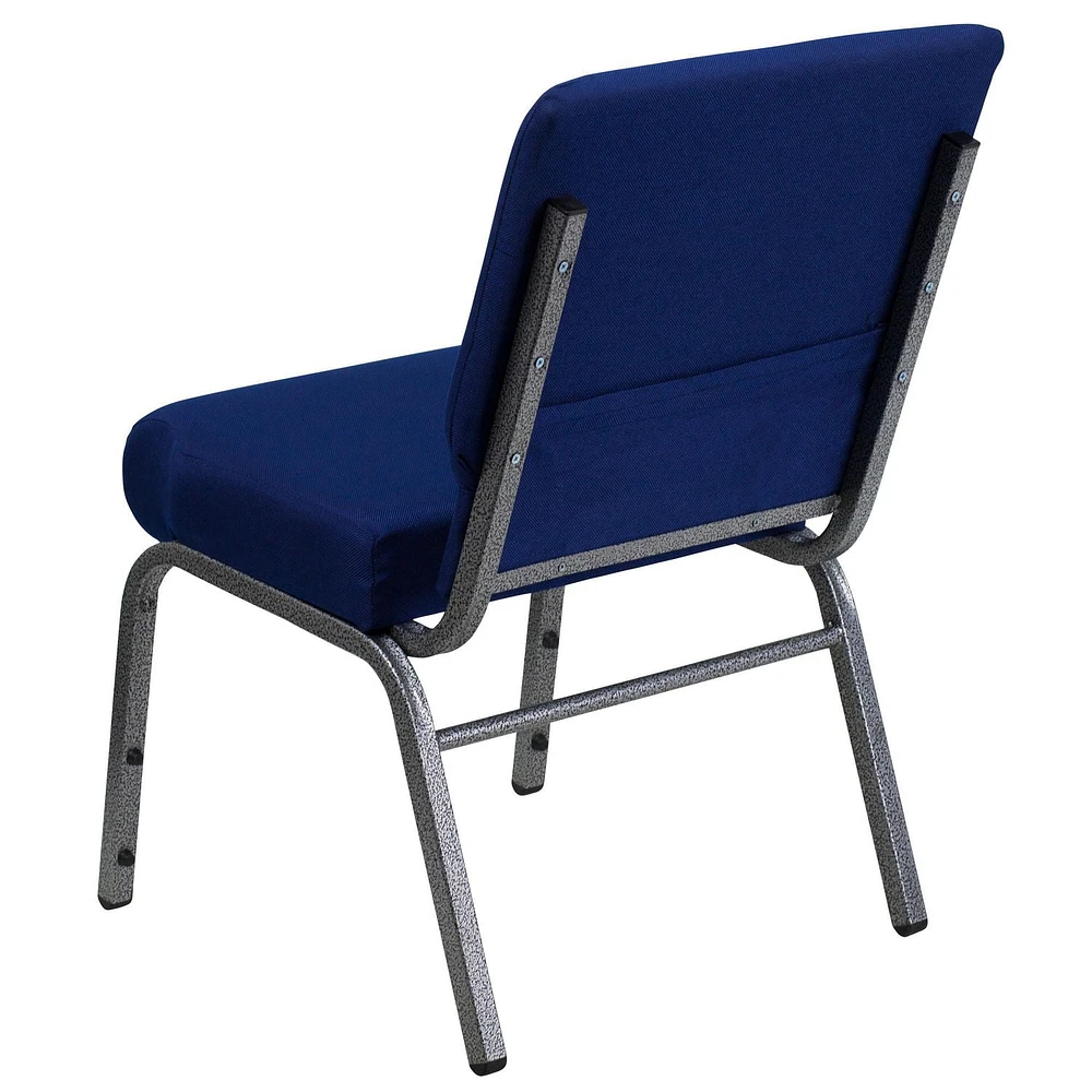 Flash Furniture Hercules Series Navy Blue Fabric Stacking Church Chair