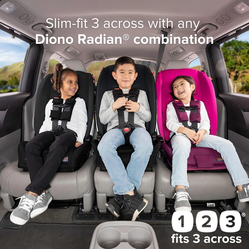 Diono Radian 3R All-in-One Convertible Car Seat, Slim Fit 3 Across, From 2.3 to 54 kg