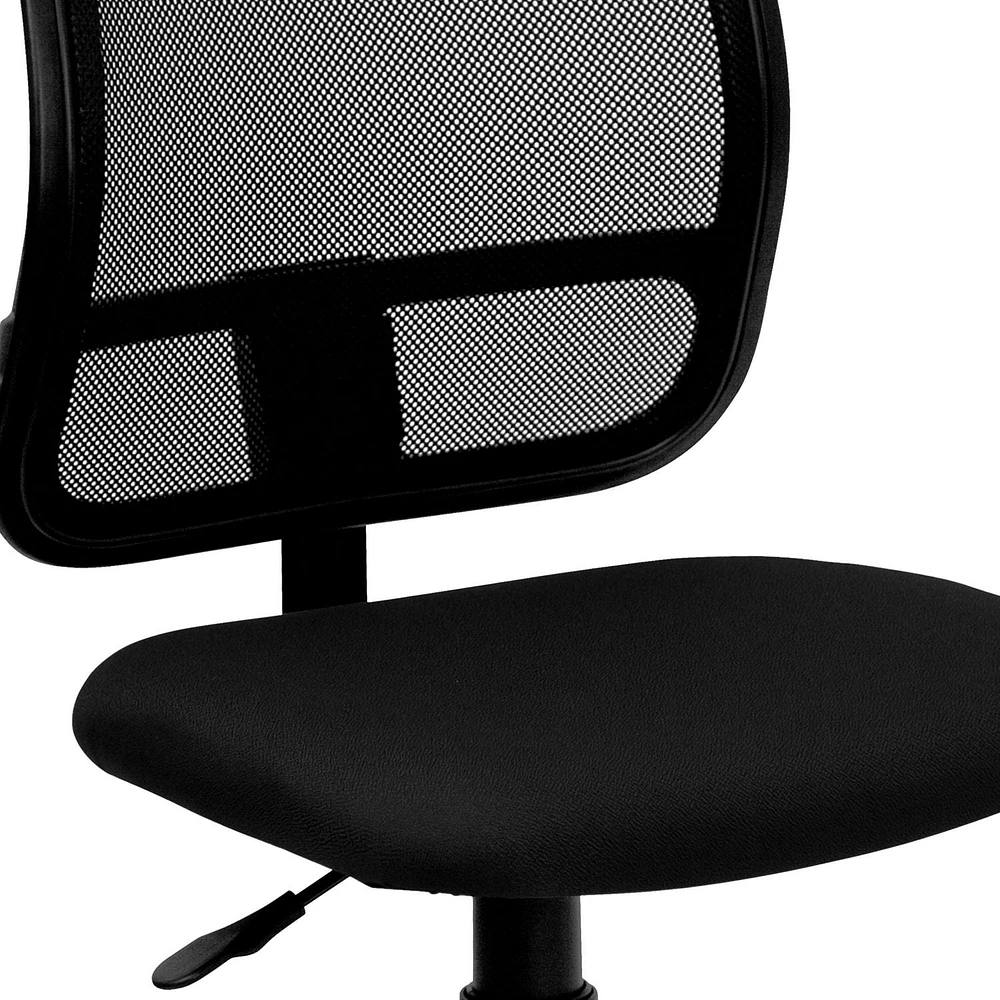 Mid-Back Black Mesh Swivel Task Office Chair