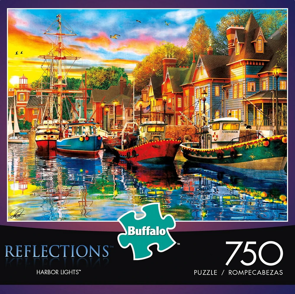 Buffalo Games Reflections Harbor Lights 750 Piece Jigsaw Puzzle