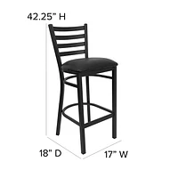 Flash Furniture HERCULES Series Black Ladder Restaurant Barstool