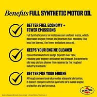 Pennzoil Platinum SAE 0W-20 Full Synthetic Motor Oil, 946 mL