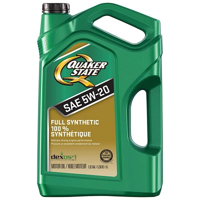 Quaker State Full Synthetic 5W-20 Motor Oil 5L, QS Synthetic 5W-20 5L