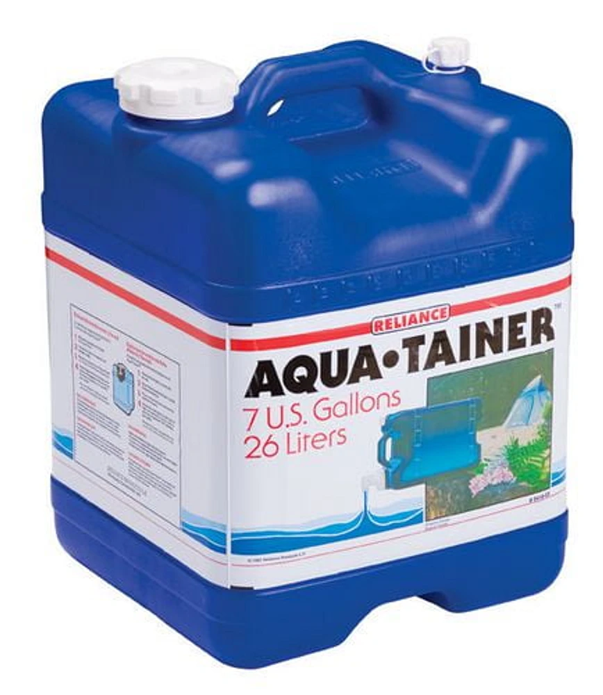 Aqua Tainer Conteneur d'eau rigides 26 L Gain de place design rectangulaire pour rangement facile .moulé d'une vis prime grip contour de cheminée.