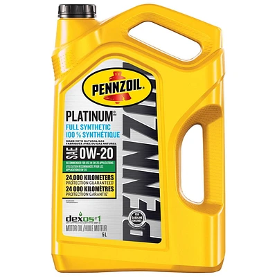 Pennzoil Platinum Synthetic 0W20 Motor Oil 5L, Pennzoil Synthetic 0W20 5L