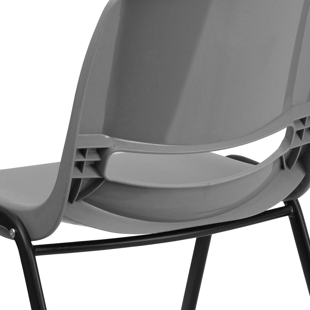 HERCULES Series 880 lb. Capacity Gray Ergonomic Shell Stack Chair