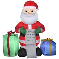 Christmas Inflatable Santa with Wish List and Gift Boxes, Christmas Inflatable Santa wit