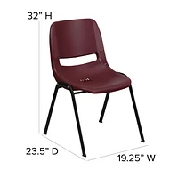 HERCULES Series 880 lb. Capacity Ergonomic Shell Stack Chair