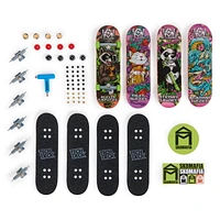 Tech Deck, Ultra DLX Fingerboard 4-Pack, Sk8Mafia, Collectible and Customizable Mini Skateboards, Kids Toys for Ages 6 and up