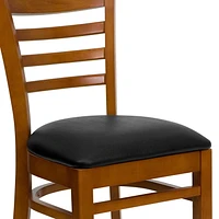 HERCULES Series Ladder Back Cherry Wood Restaurant Chair