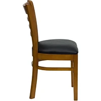 HERCULES Series Ladder Back Cherry Wood Restaurant Chair