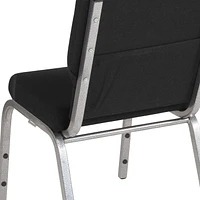 Flash Furniture Hercules Series Black Fabric Stacking Church Chair