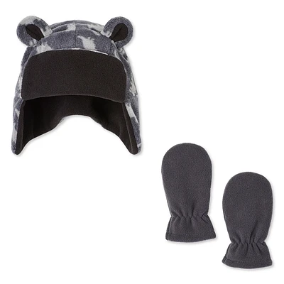 George Baby Girls' Trapper Hat and Mitts 2-Piece Set