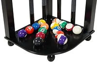 Regent 28-in Corner Floor Pool Rack for Pool Cues, Balls, and Racking Triangle, includes 4 Drink Holders