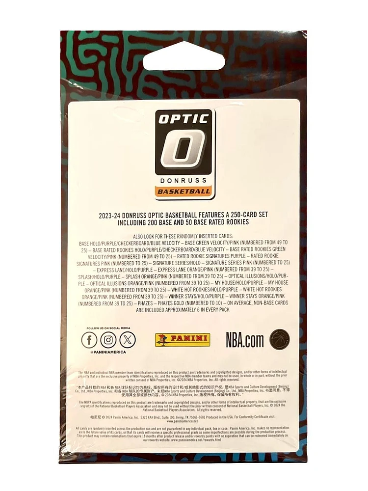 2023-24 Panini Donruss Optic Basketball Hanger Box