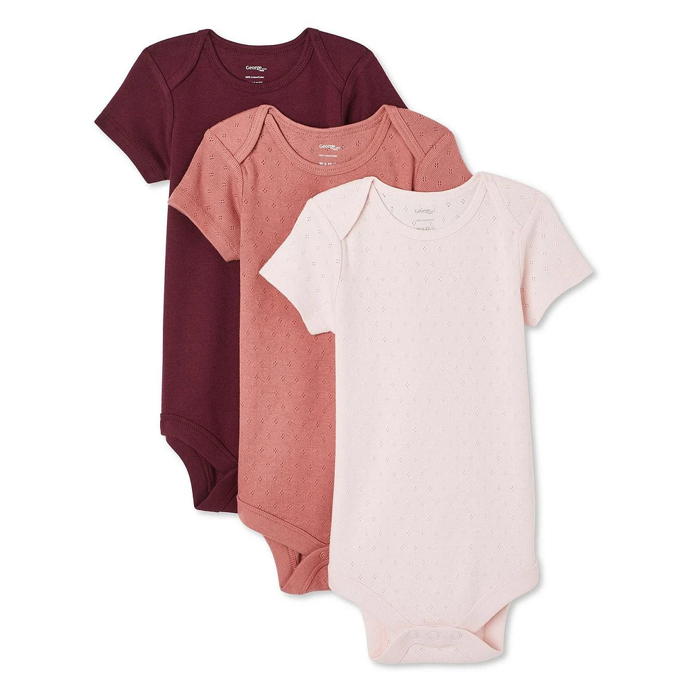 George Baby Girls' Bodysuit 3-Pack