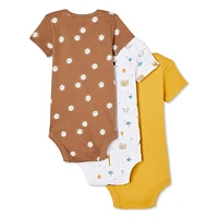 George Infants' Gender Inclusive Bodysuit 3-Pack, Sizes 0-12 months