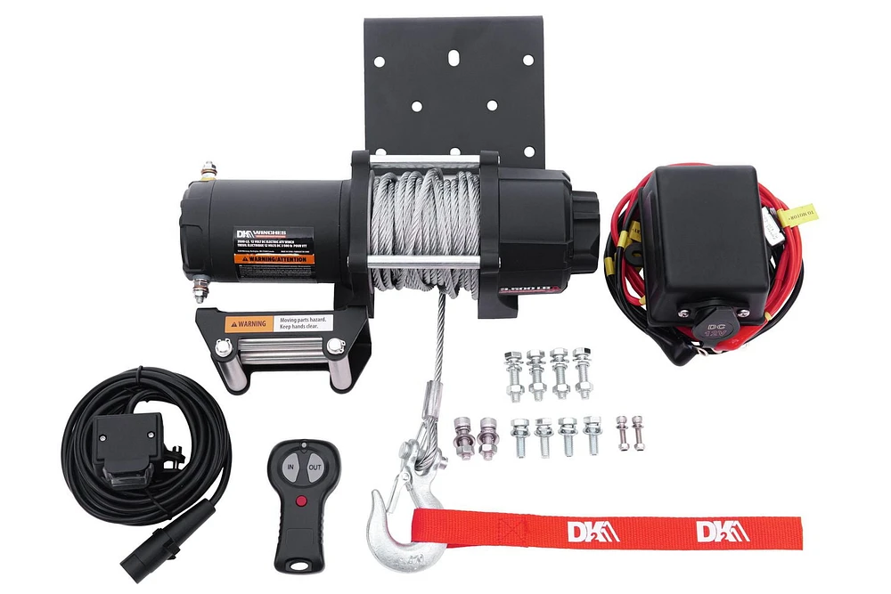 DK2 3,500 lb Electric ATV/UTV Winch (Steel Cable Included)