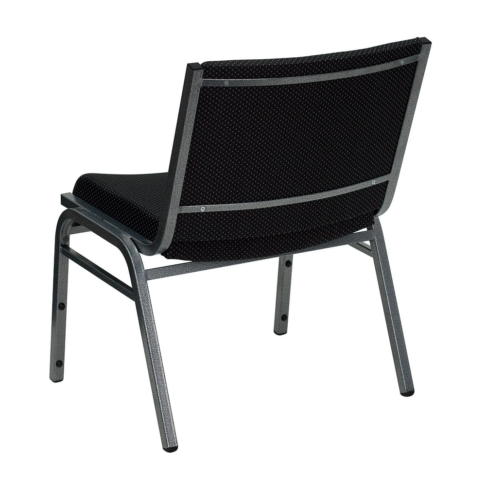 HERCULES Series Big & Tall 1000 lb. Rated Black Fabric Stack Chair