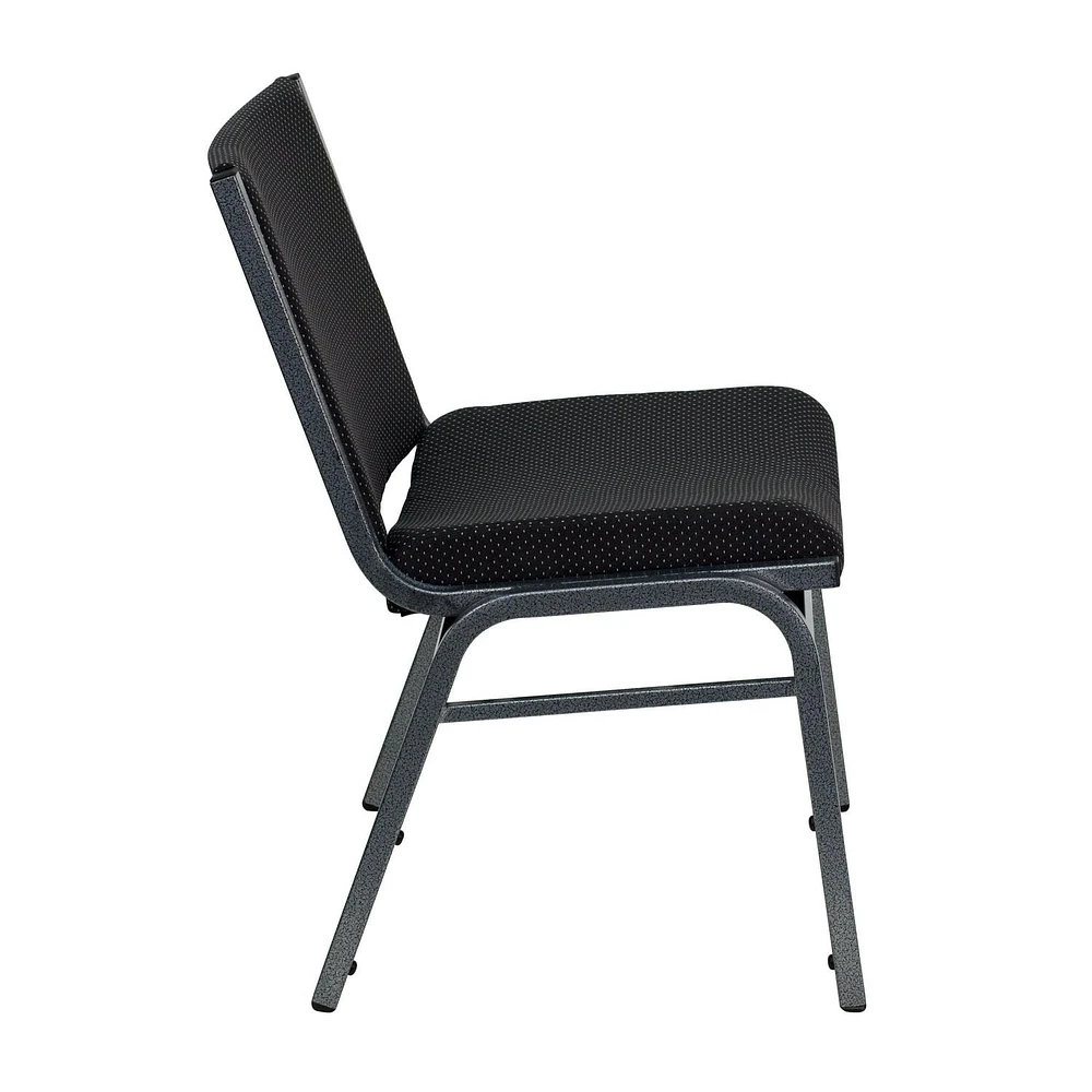 HERCULES Series Big & Tall 1000 lb. Rated Black Fabric Stack Chair