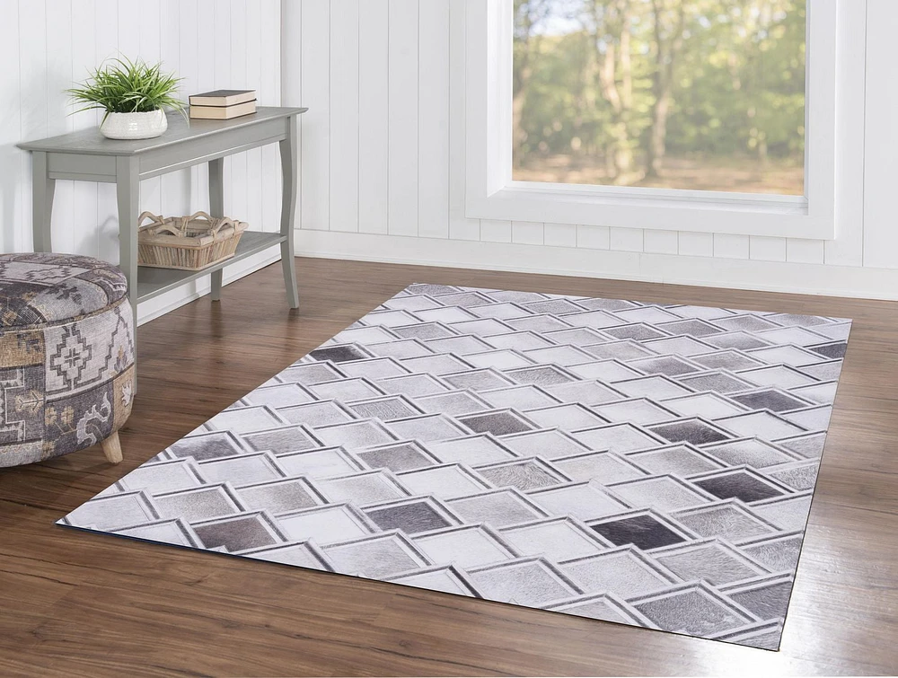 Tapis Laredo Fortin gris & ivoire de 5 pi x 7 pi