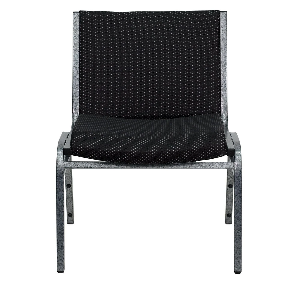 HERCULES Series Big & Tall 1000 lb. Rated Black Fabric Stack Chair