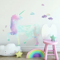 ROOMMATES GALAXY UNICORN W/GLITTER PEEL & STICK WALL DECAL