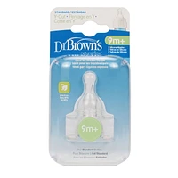 Dr. Brown's Standard Silicone Nipple Y Cut 2-Pack