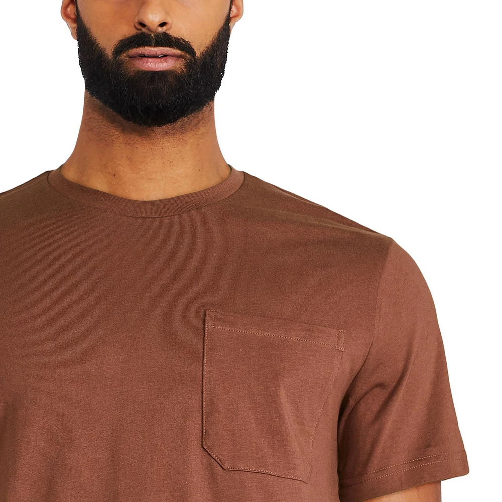 T-shirt avec pochette George pour hommes Tailles P-2XL