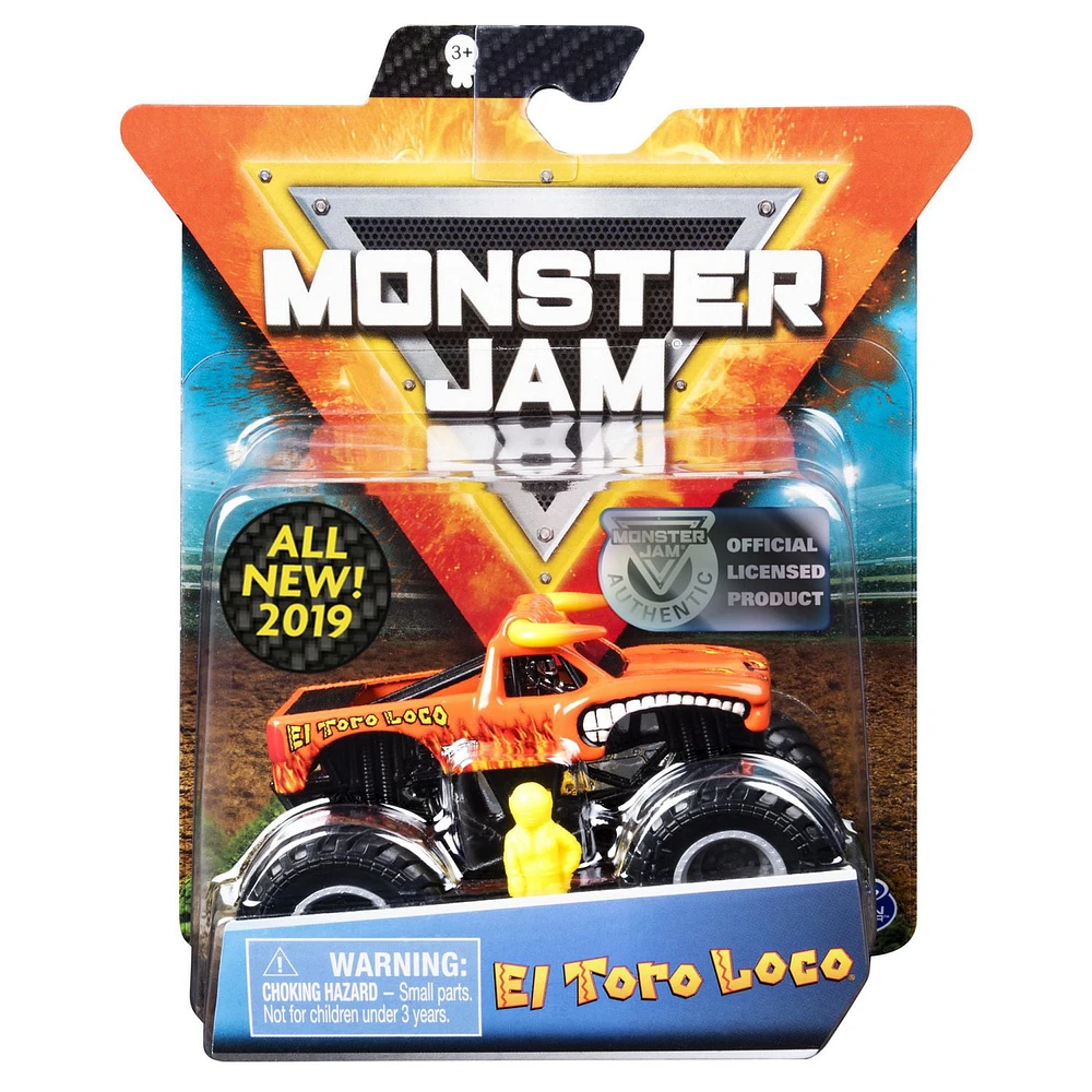 Monster Jam, Official El Toro Loco Monster Truck,Die-Cast Vehicle, Crazy Creatures Series, 1:64 Scale