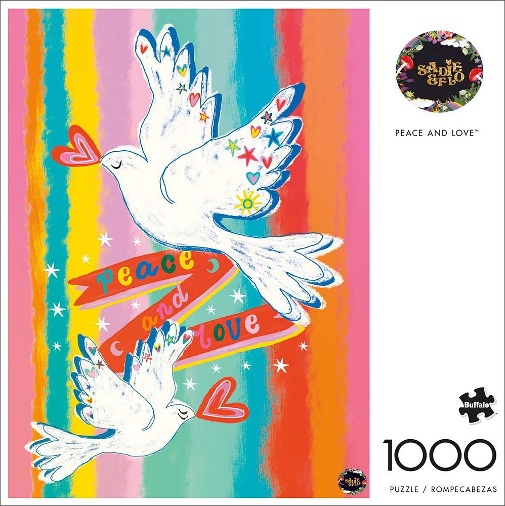 Buffalo Games – Contemporary Art series - Peace and Love - 1000 Piece Jigsaw Puzzle