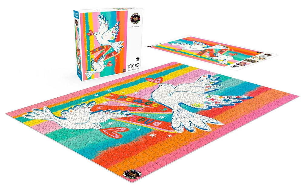 Buffalo Games – Contemporary Art series - Peace and Love - 1000 Piece Jigsaw Puzzle