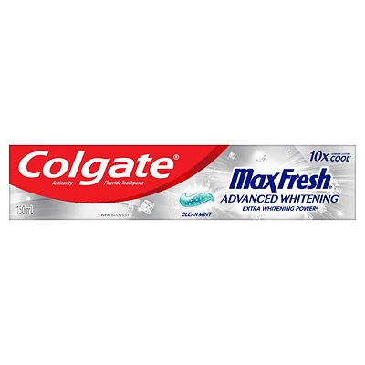Colgate Max Frais Blanchiment Avancé Dentifrice, 150 mL