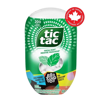 TIC TAC® Mints,  Fresh Mint, Mint Candy, 200 pills, 98g