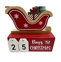 Holiday Time Snowman Advent Calendar 9" Tall Count Down To Christmas