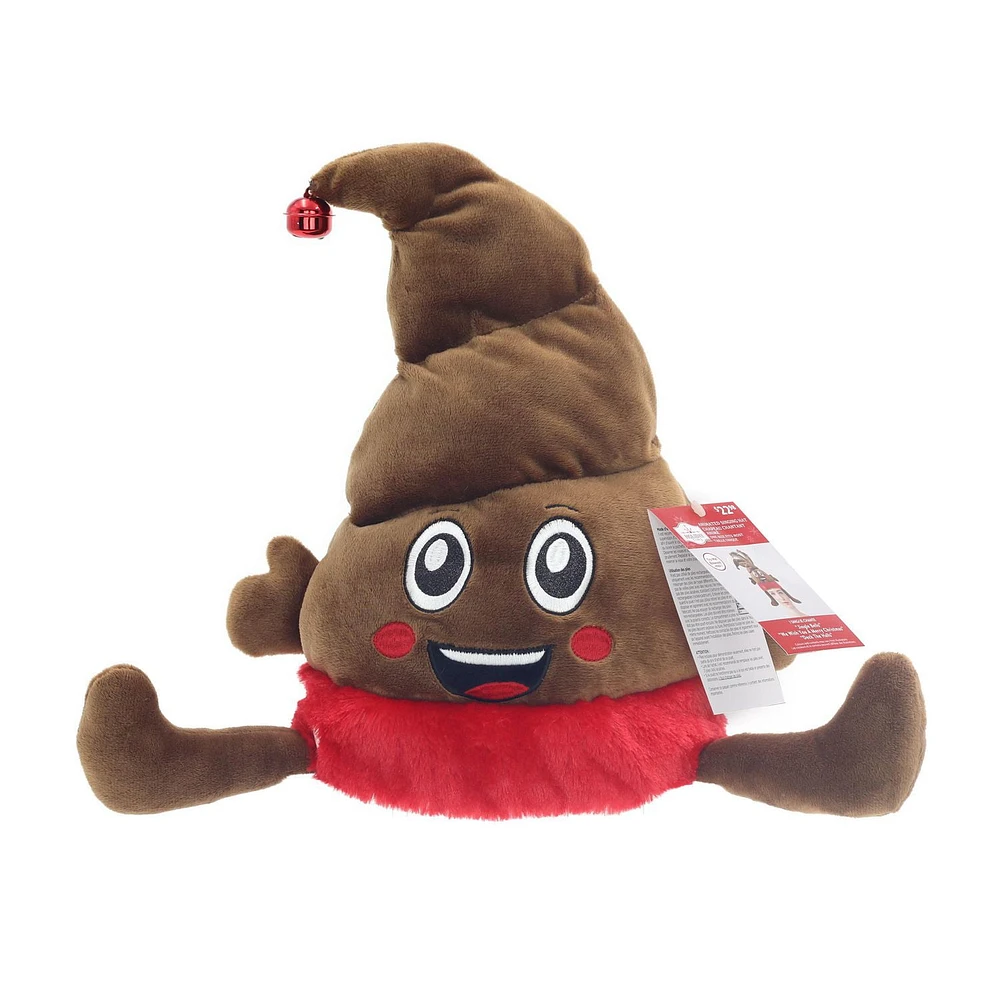 Holiday Time Singing Animated Plush Christmas Poo Hat