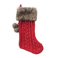 Holiday Time 21 inches Christmas Red Knit Stocking, 21 inch, Festive