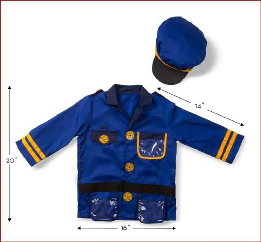 Melissa & Doug Police Officer Role Play Costume Set