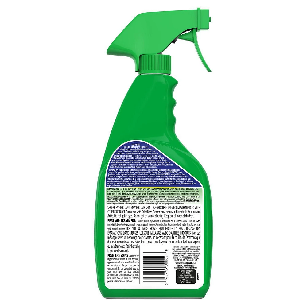 Fantastik® Disinfectant with Bleach All Purpose Cleaner, 946mL