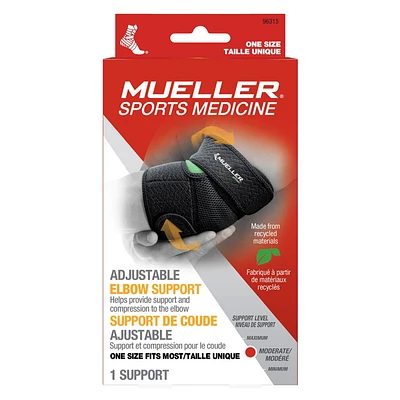 Mueller Green Adjustable Elbow Moderate Support Pad, One Size Fits Most