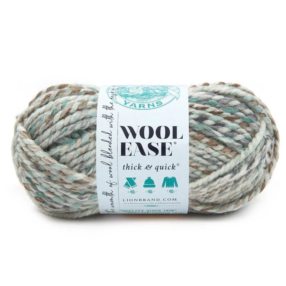 Lion Brand Wool-Ease Thick & Quick Yarn Seaglass, Acrylic Wool Seaglass 30654843<br>