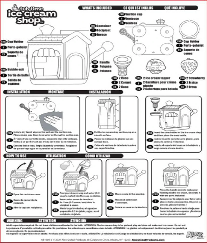 Alex Bathtub Time Ice Cream Shop