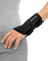 Mueller Green Fitted Wrist Brace, Black, One Size Fits Most, Left Hand