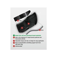 Mueller Green Fitted Wrist Brace, Black, One Size Fits Most, Left Hand