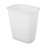 Sterilite 34 Liter Rectangular Wastebasket, White, 34L, White