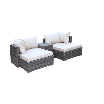 All-Space 5-piece Modular Patio Seating Set - Ash